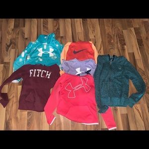 Bundle of under armor/pink/Fitch sweatshirts